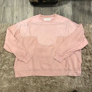 THE GREAT. baby pink sweatshirt
